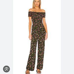 Tiare Hawaii Bee Jumpsuit in Botanical Black- Size 0/S